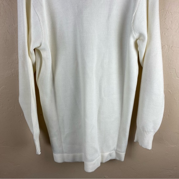 Vintage Military Equipment White Cardigan Sweater Great Britain Large - Picture 7 of 9